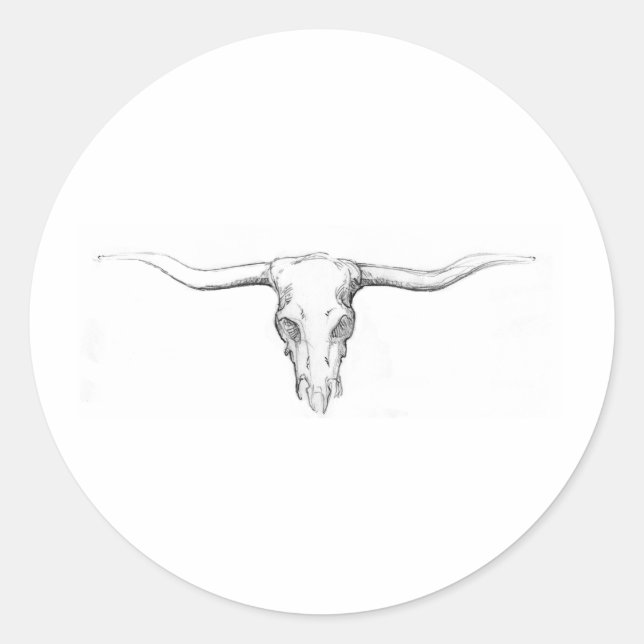 Pegatina Redonda calavera (Anverso)