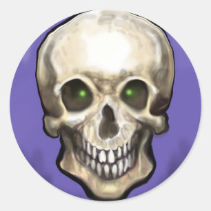 Pegatina Redonda Calavera