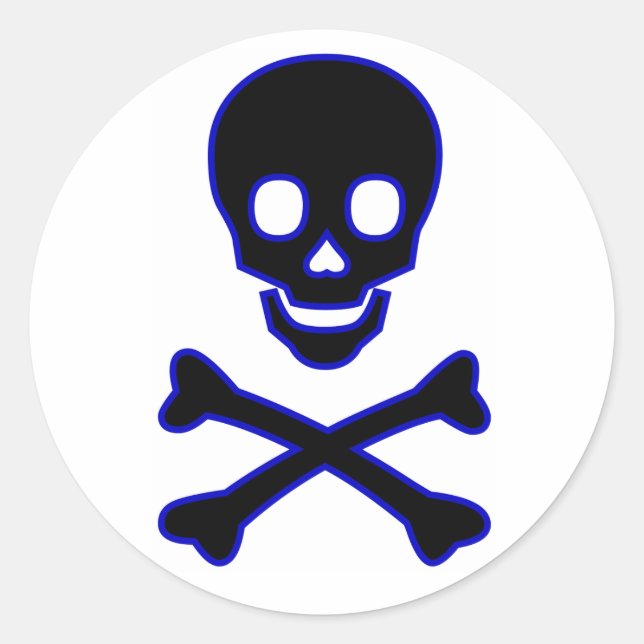 Pegatina Redonda calavera (Anverso)