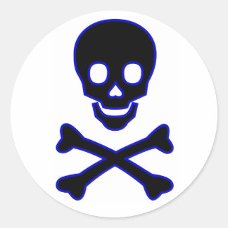 Pegatina Redonda calavera