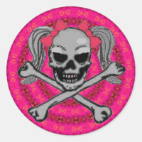 Calavera de cola delgada con arcos rosados