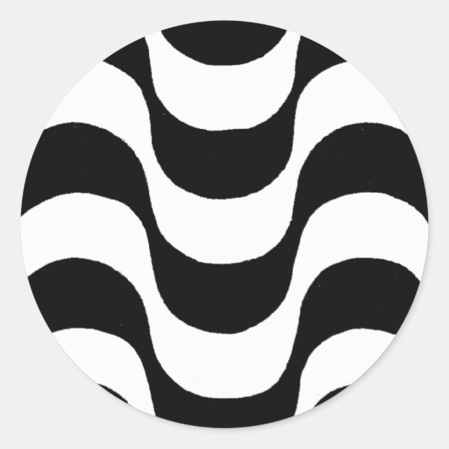 Pegatina Redonda Calçadão de Copacabana (Anverso)