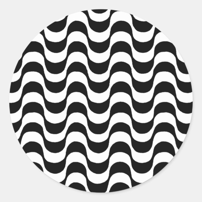 Pegatina Redonda Calçadão de Copacabana Río de Janeiro Brasil (Anverso)