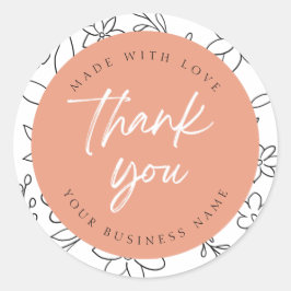 Pegatina Redonda Calcomanías de agradecimiento