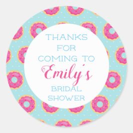Pegatina Redonda Calcomanías de agradecimiento para fiesta de donas