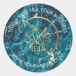 Pegatina Redonda Calcomanías de agradecimiento para negocios Logoti