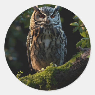 Pegatina Redonda Calcomanías de amigos del bosque – divertidos anim
