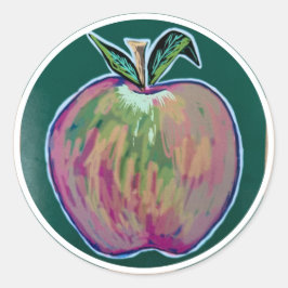 Pegatina Redonda Calcomanías de Apple 8