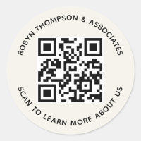 Calcomanías de código QR Ecru personalizadas con n