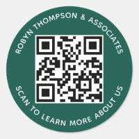 Calcomanías de código QR redondas personalizadas c
