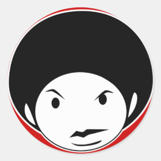 Pegatina Redonda calcomanías de estilo afro