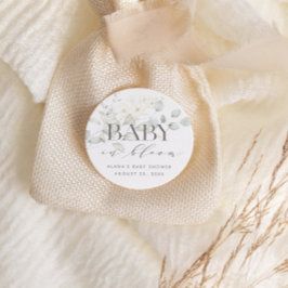 Pegatina Redonda Calcomanías de Favor o Sobre 'BEBÉ EN FLORACIÓN'