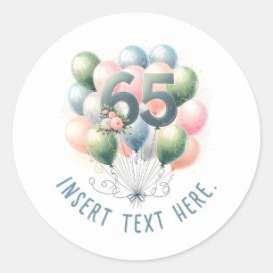 Pegatina Redonda Calcomanías de globos de texto personalizado para