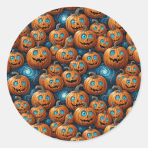 Calcomanías de Halloween de calabaza