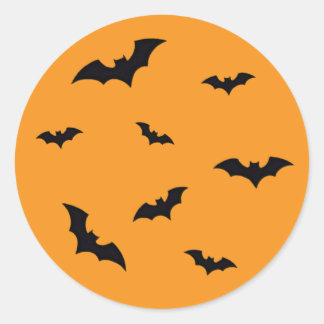 Pegatina Redonda Calcomanías de Halloween de Murciélagos Voladores