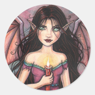 Pegatina Redonda Calcomanías de Halloween de Zelda la vampira