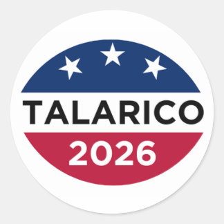 Pegatina Redonda Calcomanías de la Campaña de James Talarico 2026