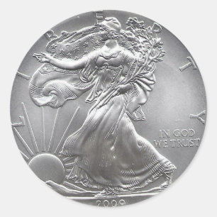 Pegatina Redonda calcomanías de monedas