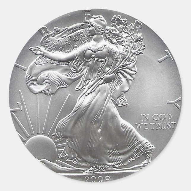 Pegatina Redonda calcomanías de monedas (Anverso)