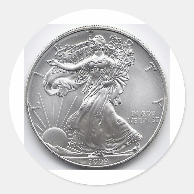 Pegatina Redonda calcomanías de monedas (Anverso)
