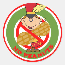 Pegatina Redonda Calcomanías de Niño Tamborilero de Navidad Sin Man