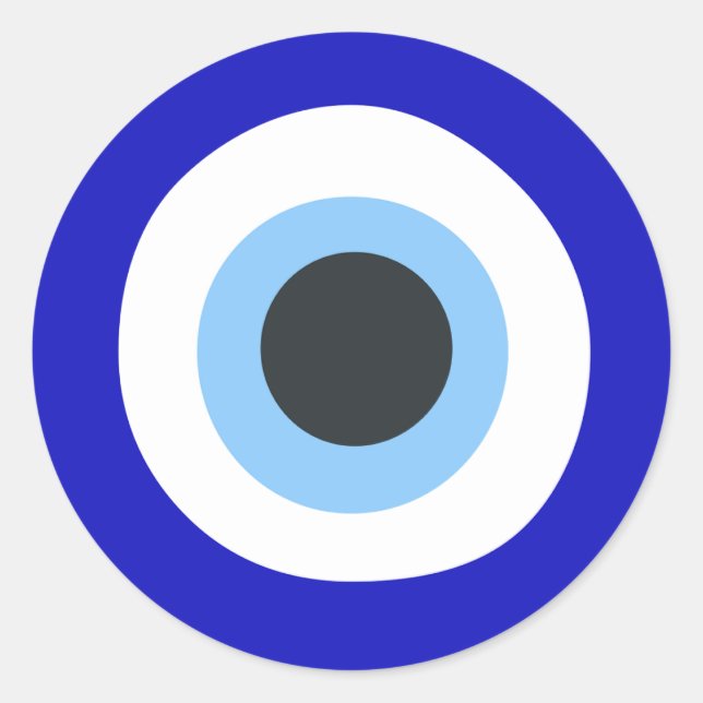 Pegatina Redonda calcomanías de ojo malo  (Anverso)