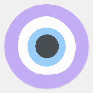 Pegatina Redonda calcomanías de ojo turco morado 🧿 redondas