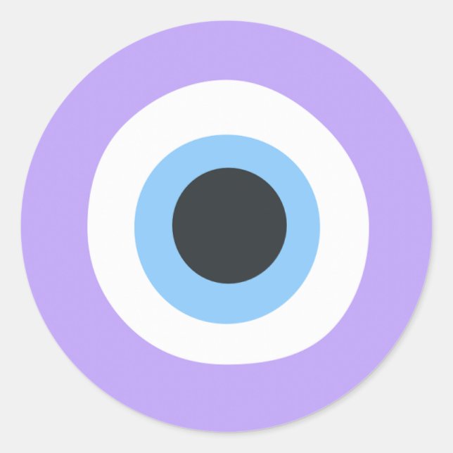 Pegatina Redonda calcomanías de ojo turco morado 🧿 redondas (Anverso)