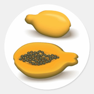 Pegatina Redonda calcomanías de papaya
