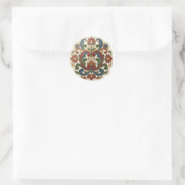 Pegatina Redonda calcomanías de rosemaling