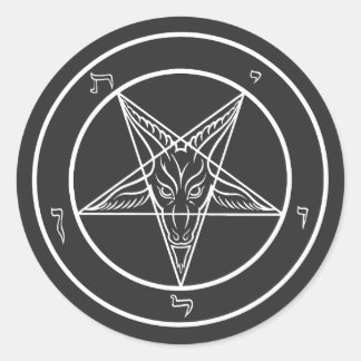 Pegatina Redonda Calcomanías del Sigilo de Baphomet CoS