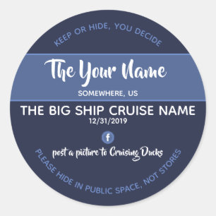Pegatina Redonda Calcomanías Personalizadas de Patos Crucero