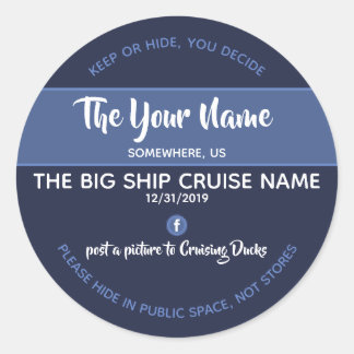 Pegatina Redonda Calcomanías Personalizadas de Patos Crucero