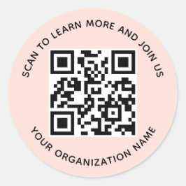 Pegatina Redonda Calcomanías redondas de 3 pulgadas con código QR p