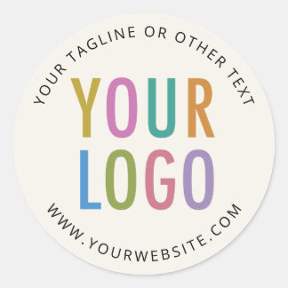 Pegatina Redonda Calcomanías redondas de 3 pulgadas logotipo comerc