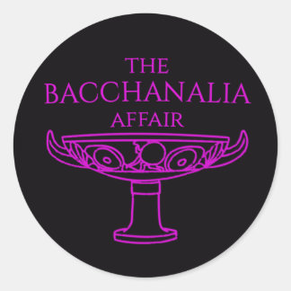 Pegatina Redonda Calcomanías redondas de The Bacchanalia Affair