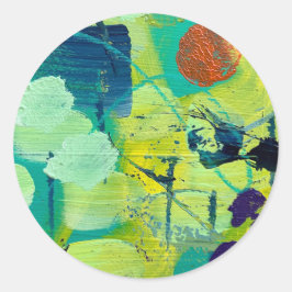 Pegatina Redonda Calcomanías/Sellos en Diseño de Campo Abierto/Post