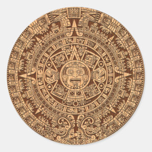 Pegatina Redonda Calendario maya