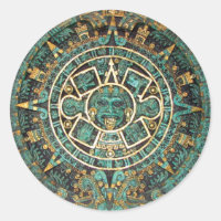 Calendario redondo antiguo maya azteca del disco