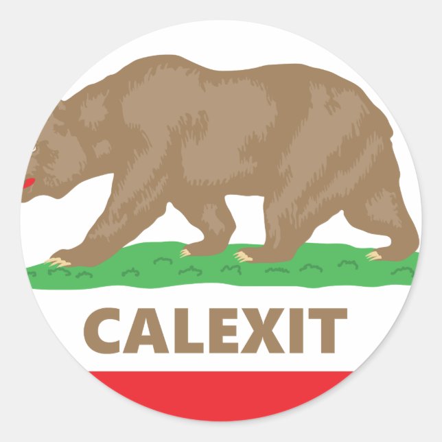 Pegatina Redonda Calexit (Anverso)