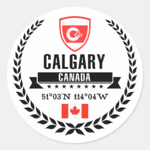 Pegatina Redonda Calgary