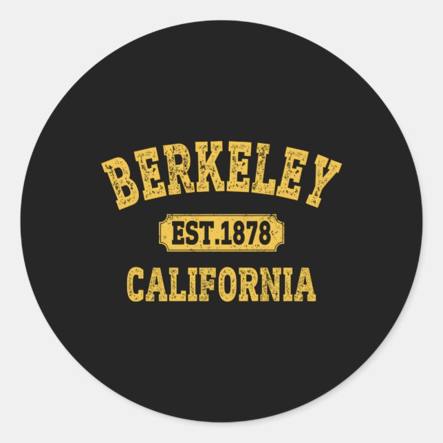 Pegatina Redonda Cali Berkeley California Ca Berkeley (Anverso)