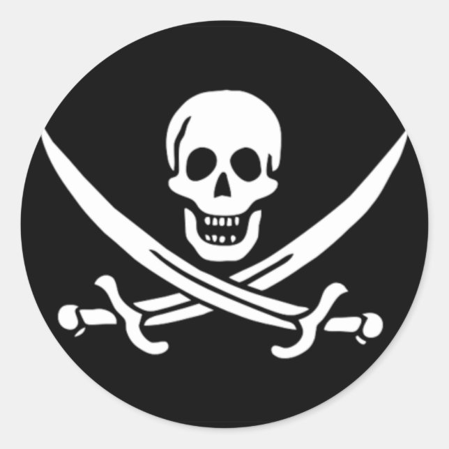 Pegatina Redonda Calico Jack (Anverso)