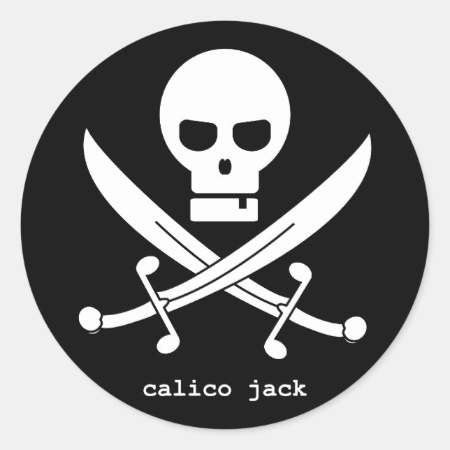 Pegatina Redonda calico jack