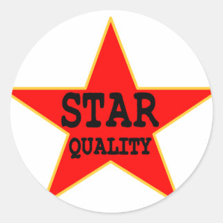 Pegatina Redonda Calidad de estrella
