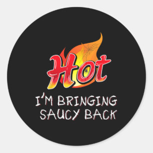 Pegatina Redonda Caliente Soy Extra Spicy Hot Packet Taco Sauce Gro