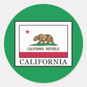 Pegatina Redonda California