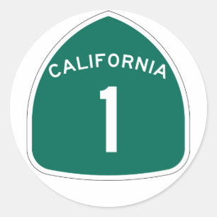 Pegatina Redonda "California 1"