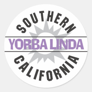 Pegatina Redonda California del Sur - Yorba Linda