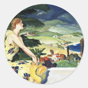 Pegatina Redonda California este verano